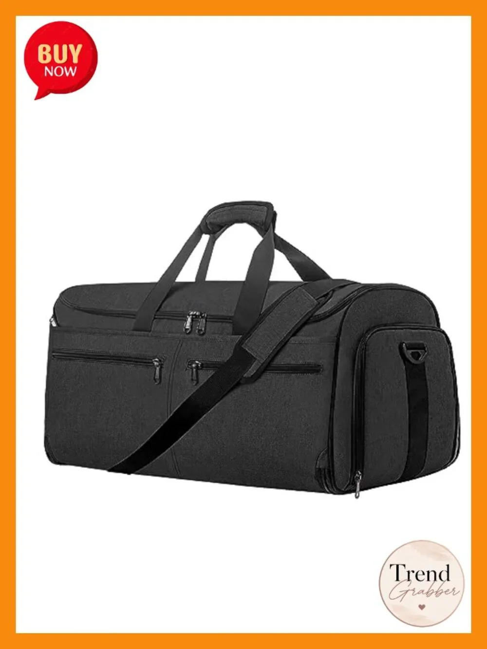 2-in-1 Convertible Garment Duffel Travel Bag for Suits & Shoes Carry On